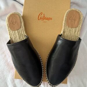 Castaner Black Leather Mules
